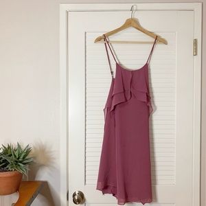 BCBGeneration Mauve Chiffon A-Line Knee-Length Dress